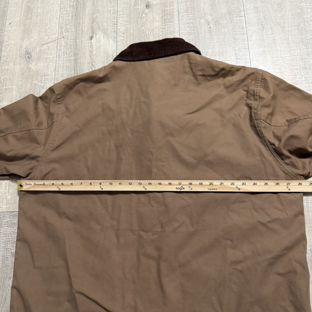 Dunbrooke Upstream Tan Barn Jacket Plaid Lined Corduroy Collar Workwear Men XL - Picture 4 of 10